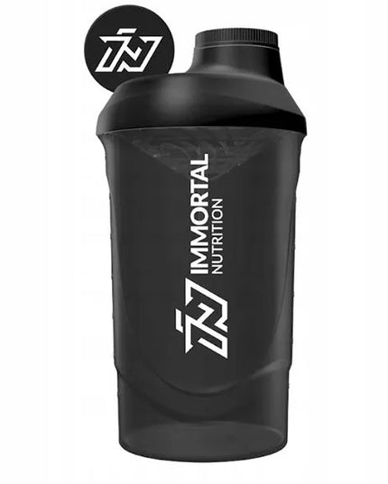 Immortal Nutrition Immortal Shaker Biotech, 600 ml, sandarus juodas permatomas shakeris
