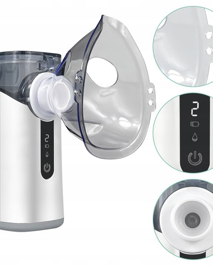 Nešiojamas belaidis tinklelinis inhaliatorius-nebulizatorius vaikams ir suaugusiems