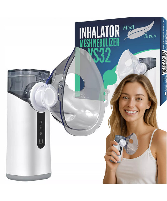 Nešiojamas belaidis tinklelinis inhaliatorius-nebulizatorius vaikams ir suaugusiems