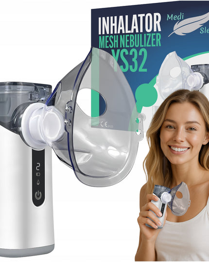 Nešiojamas belaidis tinklelinis inhaliatorius-nebulizatorius vaikams ir suaugusiems