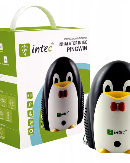 „Intec Pingwin“ kompresorinis inhaliatorius vaikams, nebulizatorius, 2 kaukės