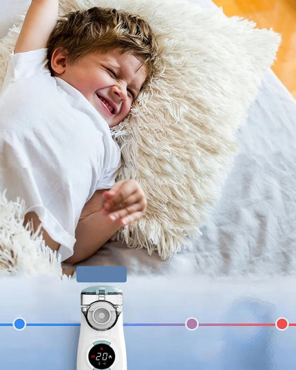 Akumuliatorinis tinklinis inhaliatorius MESH su LED ekranu