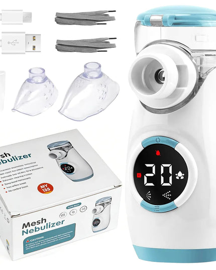 Akumuliatorinis tinklinis inhaliatorius MESH su LED ekranu