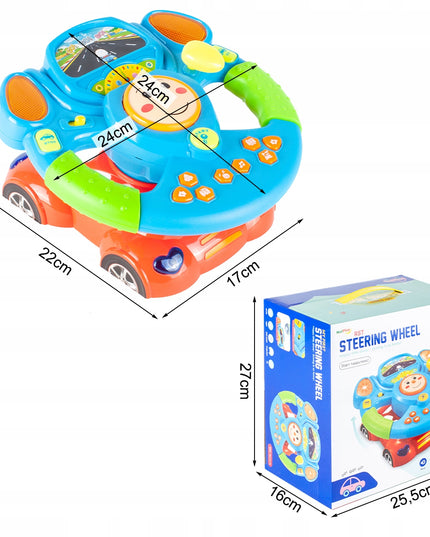 Interaktyvus edukacinis vairas vaikams automobilis šviesa garsas