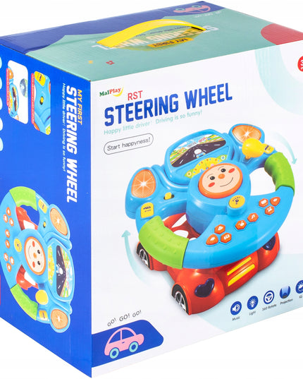 Interaktyvus edukacinis vairas vaikams automobilis šviesa garsas