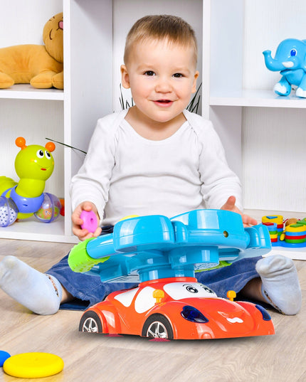 Interaktyvus edukacinis vairas vaikams automobilis šviesa garsas