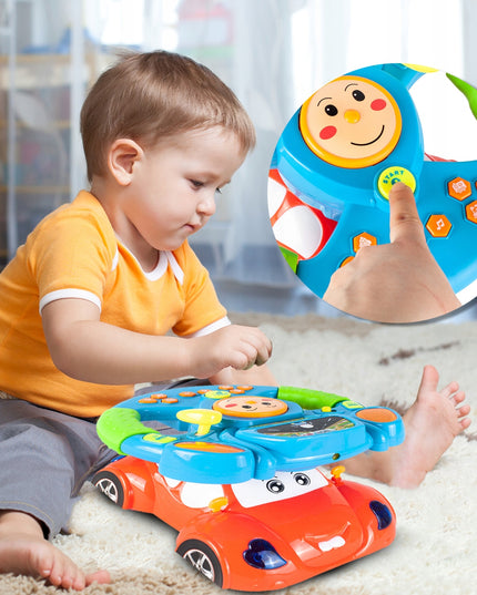 Interaktyvus edukacinis vairas vaikams automobilis šviesa garsas