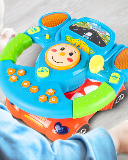 Interaktyvus edukacinis vairas vaikams automobilis šviesa garsas