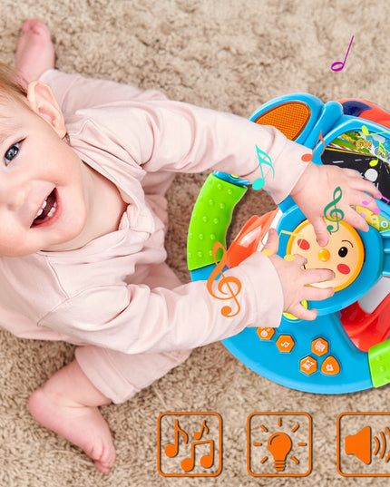 Interaktyvus edukacinis vairas vaikams automobilis šviesa garsas