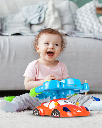 Interaktyvus edukacinis vairas vaikams automobilis šviesa garsas