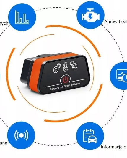 OBD2 sąsaja ICAR2 ELM327 BLUETOOTH lenkiška VGATE