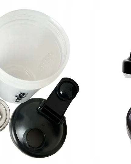 IronFlex sandarus baltymų kokteilių plaktuvėlis su papildų talpykle, 500 ml