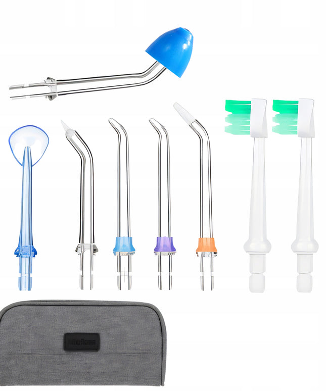 Belaidis dantų irigatorius, stomatologinis, 5 režimų, 8 antgalių, 300ml + dėklas