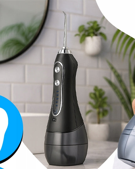 Belaidis dantų irigatorius, stomatologinis, 5 režimų, 8 antgalių, 300ml + dėklas