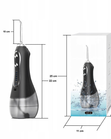 Belaidis dantų irigatorius, stomatologinis, 5 režimų, 8 antgalių, 300ml + dėklas