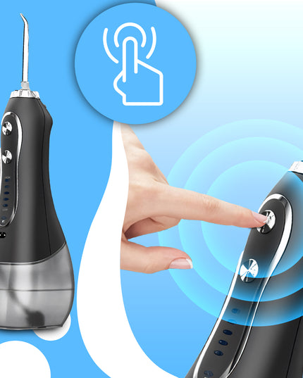 Belaidis dantų irigatorius, stomatologinis, 5 režimų, 8 antgalių, 300ml + dėklas