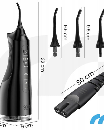 Belaidis dantų irigatorius MalTec Toothie X60, 6 antgaliai, 4 režimai, iki 150 PSI