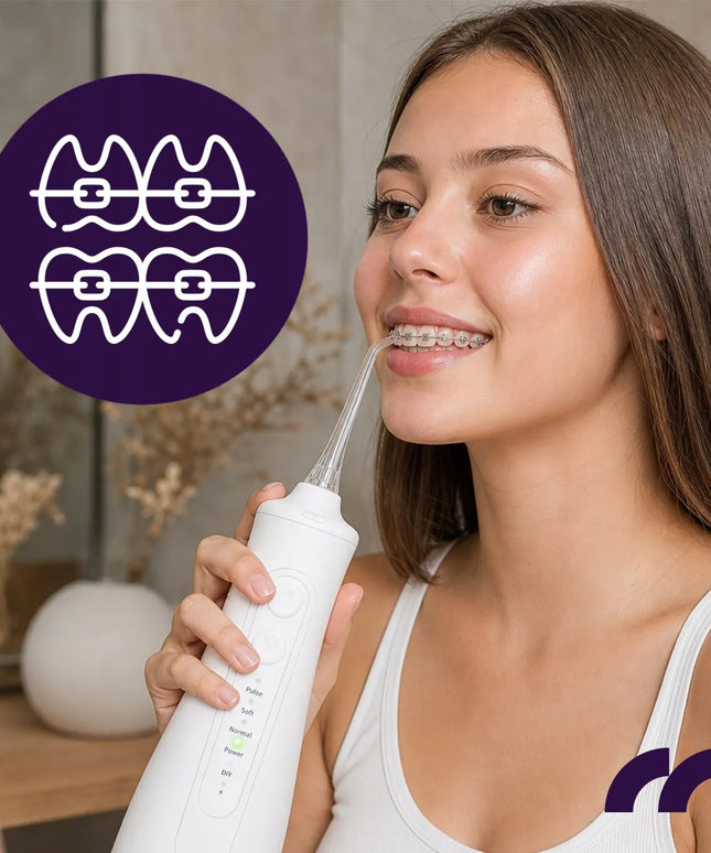 Belaidis burnos irigatorius MalTec Toothie X70, IPX7, 6 antgaliai, 300 ml, su dėklu