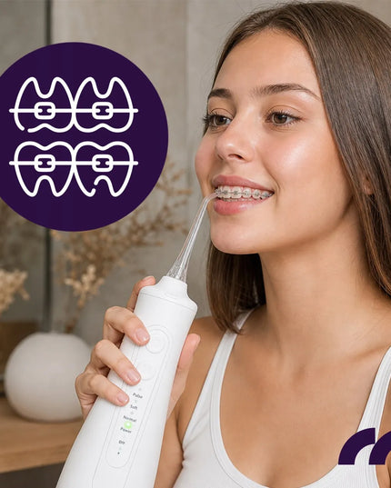Belaidis burnos irigatorius MalTec Toothie X70, IPX7, 6 antgaliai, 300 ml, su dėklu