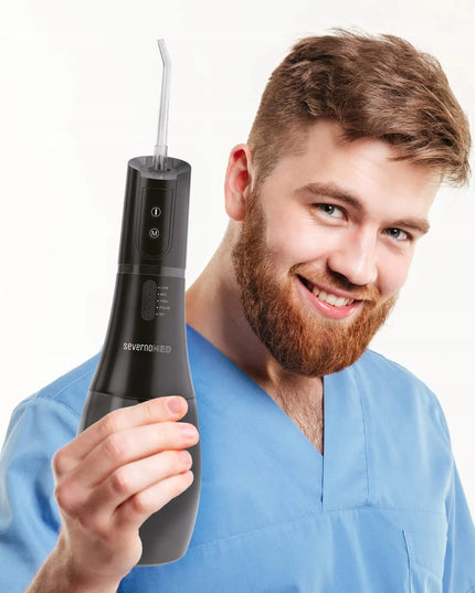 Belaidis dantų ir burnos irigatorius „SEVERNO Med ULTRACLEAN 4 BLACK“, 5 režimai, su dėklu
