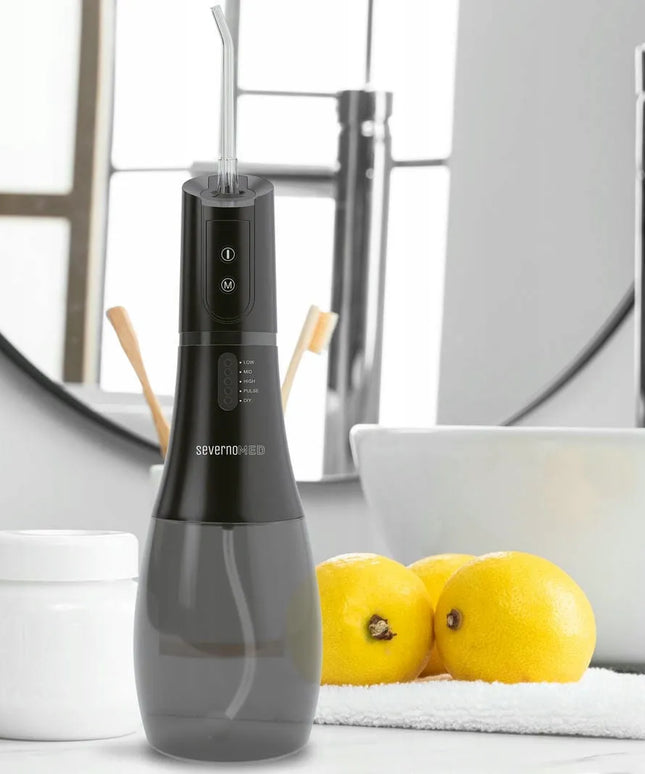 Belaidis dantų ir burnos irigatorius „SEVERNO Med ULTRACLEAN 4 BLACK“, 5 režimai, su dėklu