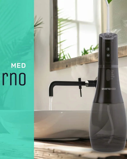 Belaidis dantų ir burnos irigatorius „SEVERNO Med ULTRACLEAN 4 BLACK“, 5 režimai, su dėklu