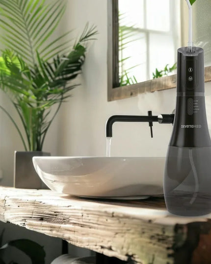 Belaidis dantų ir burnos irigatorius „SEVERNO Med ULTRACLEAN 4 BLACK“, 5 režimai, su dėklu