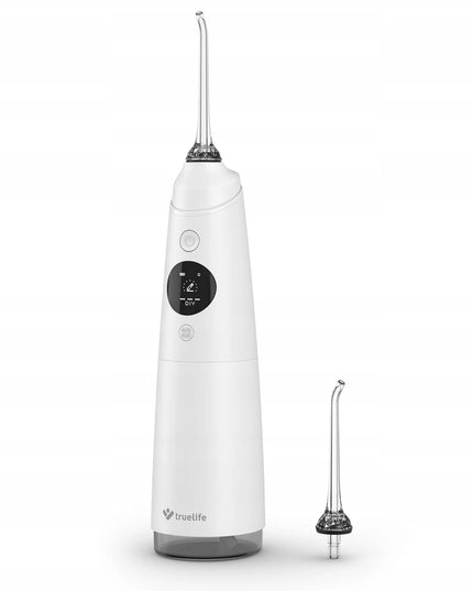 Belaidis burnos irigatorius „TrueLife AquaFloss Compact C300 White“ su keičiamų antgalių rinkiniu