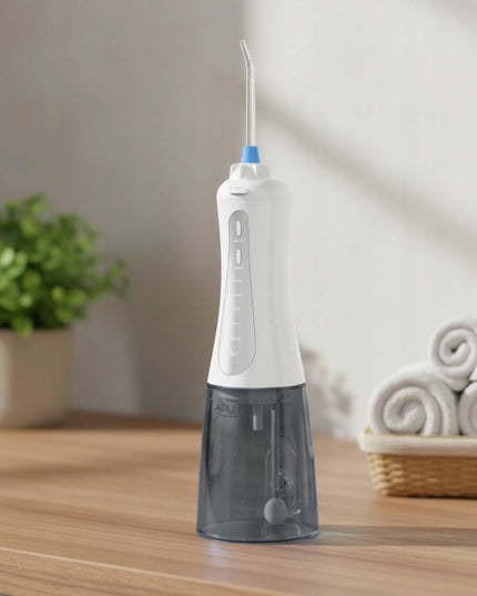 Belaidis dantų irigatorius „Adler AD2185“, 10 antgalių, 5 režimai, USB-C, 350 ml