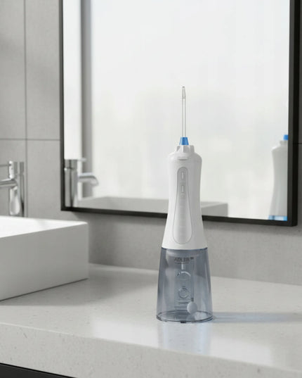 Belaidis dantų irigatorius „Adler AD2185“, 10 antgalių, 5 režimai, USB-C, 350 ml