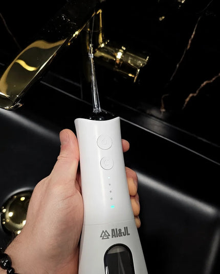 AI&JL belaidis burnos irigatorius, USB-C, IPX7, 5 antgaliai, 300 ml