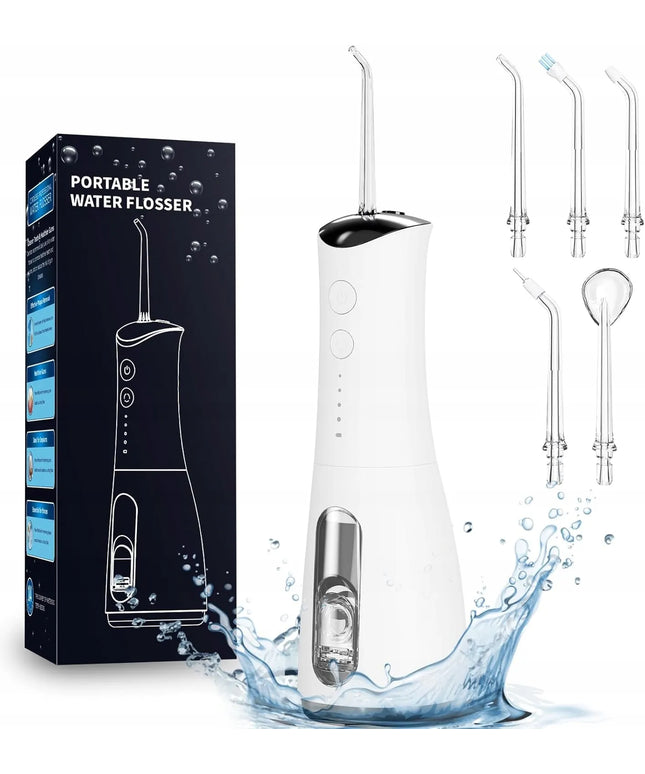 AI&JL belaidis burnos irigatorius, USB-C, IPX7, 5 antgaliai, 300 ml