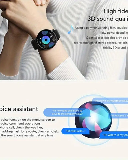 Išmanusis Laikrodis su Belaidžiu Skambinimu, Fitneso Stebėjimu ir AI Balso Valdymu