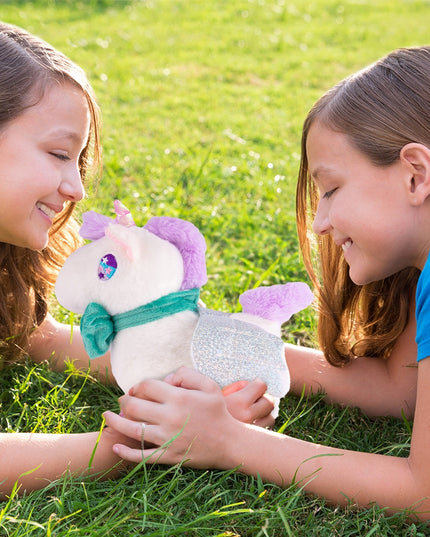 Interaktyvus vienaragis pliušinis žaislas, vaikštantis su pavadėliu, maitinamas baterijomis