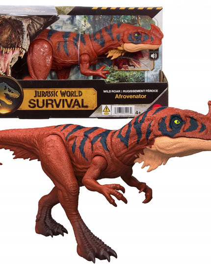 JURASSIC WORLD INTERAKTYVI RIAUMOJANTI „AFROVENATOR“ DINOZAURO FIGŪRĖLĖ SU ŠVIESOS IR GARSO EFEKTAIS