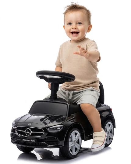 Sun Baby Mercedes C-Class vaikiškas paspirtukas-stumdukas, juodas