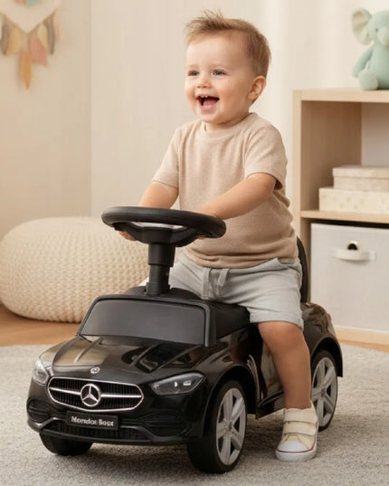 Sun Baby Mercedes C-Class vaikiškas paspirtukas-stumdukas, juodas