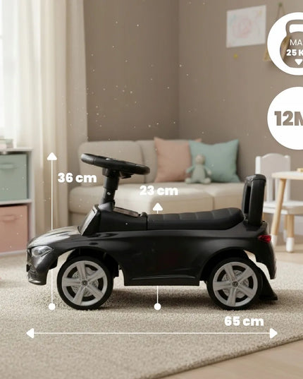 Sun Baby Mercedes C-Class vaikiškas paspirtukas-stumdukas, juodas
