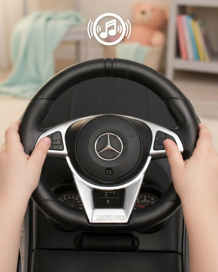Sun Baby Mercedes C-Class vaikiškas paspirtukas-stumdukas, juodas