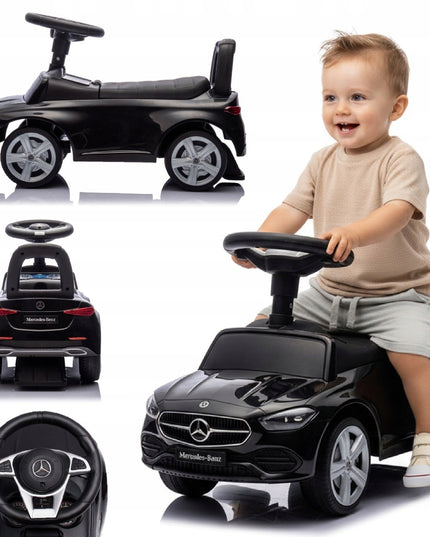 Sun Baby Mercedes C-Class vaikiškas paspirtukas-stumdukas, juodas