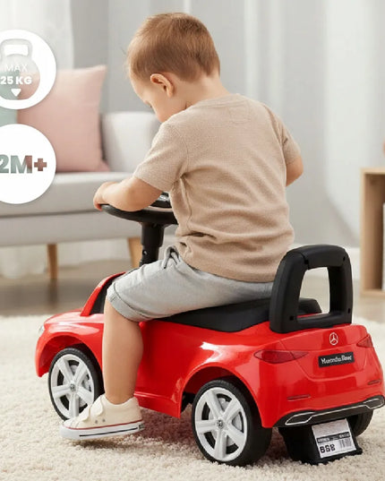 Sun Baby paspirtukas stumdukas vaikščiojimo mašinėlė Mercedes C-Class su daiktadėže ir garsais