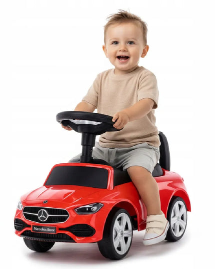 Sun Baby paspirtukas stumdukas vaikščiojimo mašinėlė Mercedes C-Class su daiktadėže ir garsais
