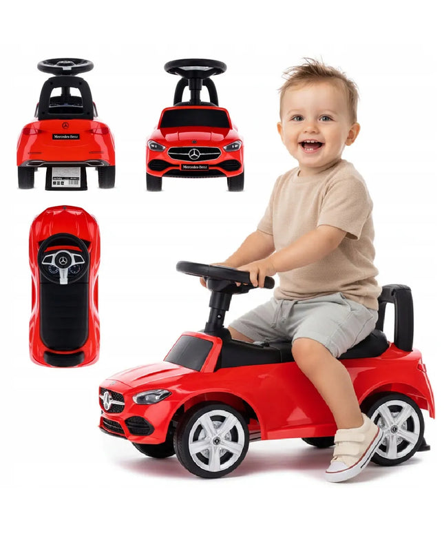 Sun Baby paspirtukas stumdukas vaikščiojimo mašinėlė Mercedes C-Class su daiktadėže ir garsais