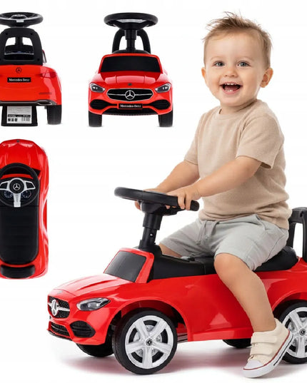 Sun Baby paspirtukas stumdukas vaikščiojimo mašinėlė Mercedes C-Class su daiktadėže ir garsais