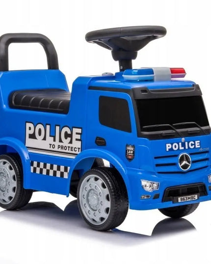 Sun Baby vaikiškas policijos automobilis Mercedes Antos paspirtukas