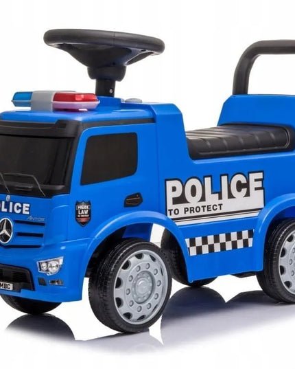 Sun Baby vaikiškas policijos automobilis Mercedes Antos paspirtukas