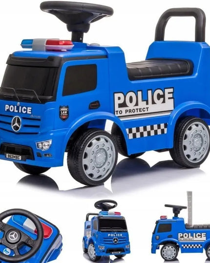 Sun Baby vaikiškas policijos automobilis Mercedes Antos paspirtukas