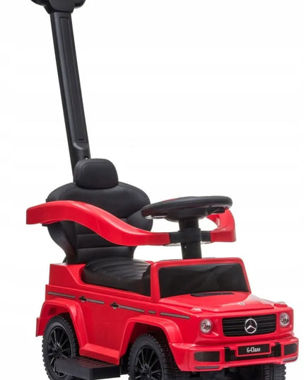 Vaikiškas paspirtukas Mercedes Benz G, stumdukas su dėtuve ir garsais, SUN BABY