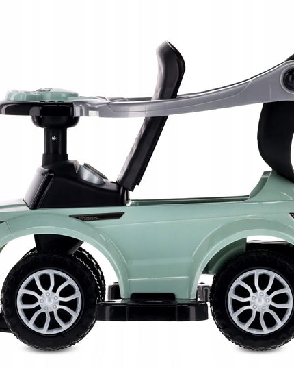 Vaikiškas paspiriamas automobilis Sun Baby Sport Car su daiktadėže, pakojais ir apsauginiu lankeliu
