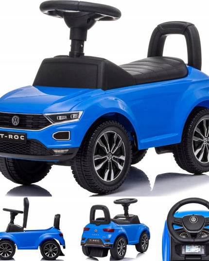 Vaikiškas paspirtukas vaikštynė Volkswagen T-Roc su dėtuve ir garsiniu signalu SUN BABY